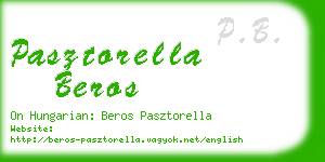 pasztorella beros business card